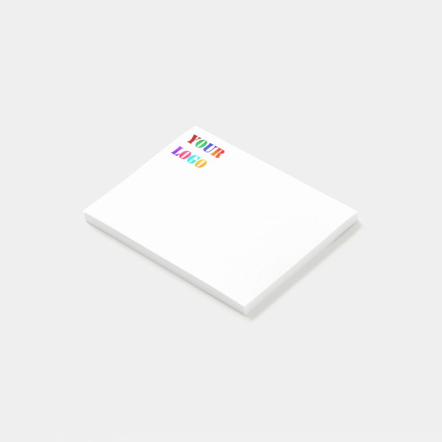 Custom Business Logo Personalized Sticky Notes (Angled)