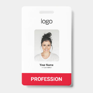Custom Business Logo, Photo, Bar Qr Code Badge