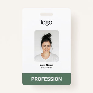 Custom Business Logo, Photo, Bar Qr Code Badge