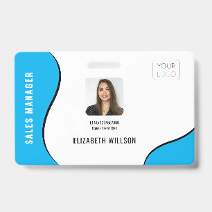 Custom Business Logo Photo Employee ID Badge