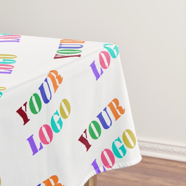 Custom Business Logo Photo Tablecloth Your Colours (In Situ)