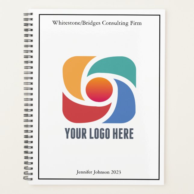 Custom Business Logo Professional 2027 Company Planner (Front)