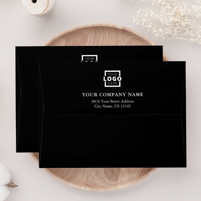 Custom Business Logo Professional Black Envelope (Creator Uploaded)