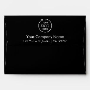 Custom Business Logo   Professional Black Envelope