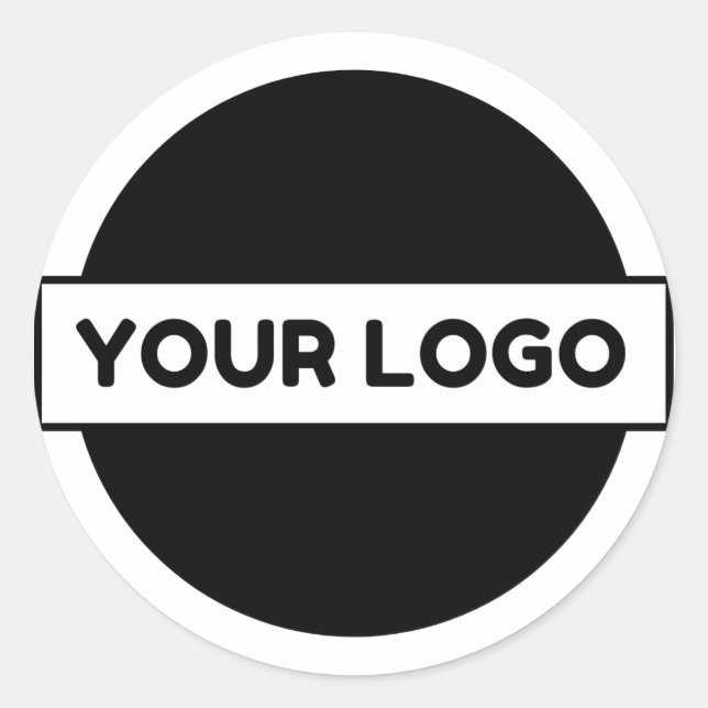 Custom Business Logo Professional Classic Round Sticker (Front)
