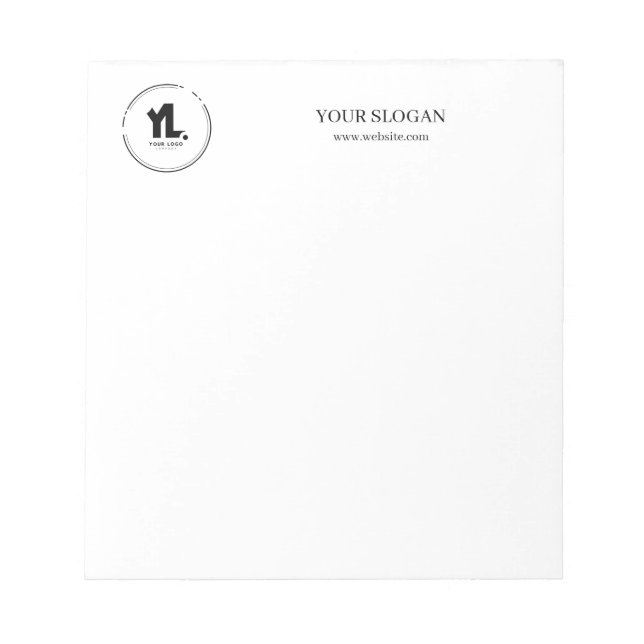 Custom Business Logo Professional Notepad (Front)