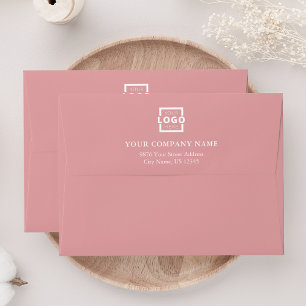 Custom Business Logo Professional Pink Envelope