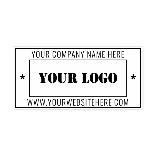 Custom Business Logo Professional Rectangle Self-inking Stamp (Design)
