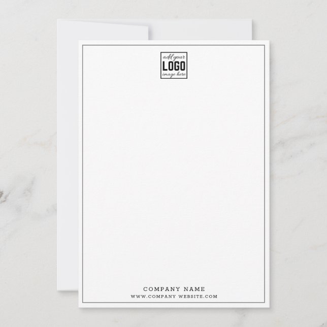 Custom Business Logo Professional Silver Border  Card (Front)