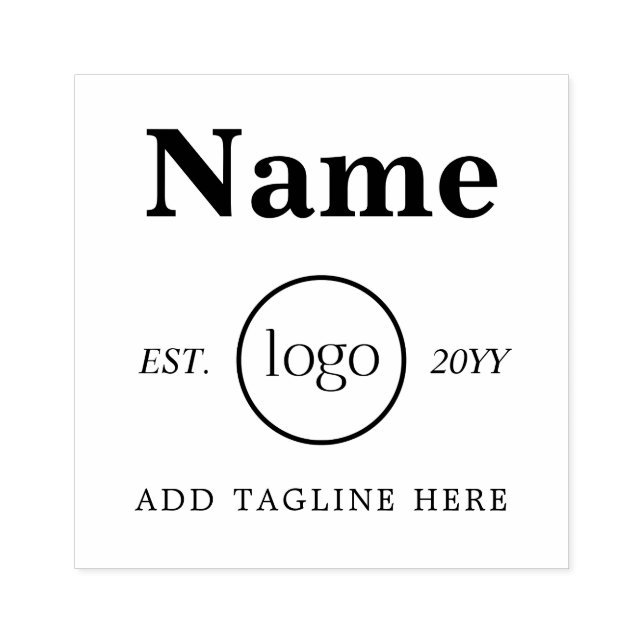 Custom Business Logo Professional Simple Rubber Stamp (Imprint)