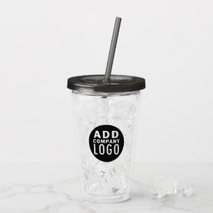 Custom Business Logo Promotional Acrylic Tumbler