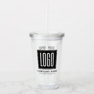 Custom Business Logo Promotional Acrylic Tumbler