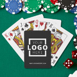 Custom Business Logo Promotional Branded Black Playing Cards<br><div class="desc">Go beyond the typical promotional pen or notepad and give out a customizable deck of cards with your logo and website URL. 
Bring branding customization to the next level by selecting a background colour to match your brand colour.</div>