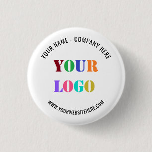 Custom Business Logo Promotional Button Example