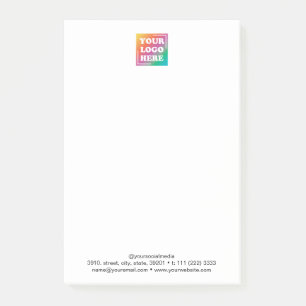 Custom Business Logo Promotional Company Post-it Notes