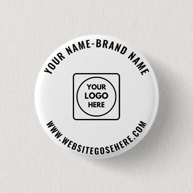 Custom Business Logo Promotional Example Design 1 Inch Round Button (Front)