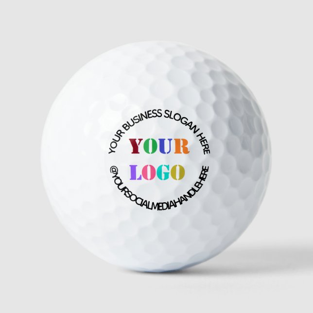 Custom Business Logo Promotional Social Media Name Golf Balls (Front)