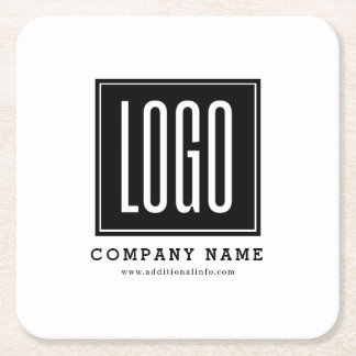 Custom Business Logo Promotional Square Paper Coaster