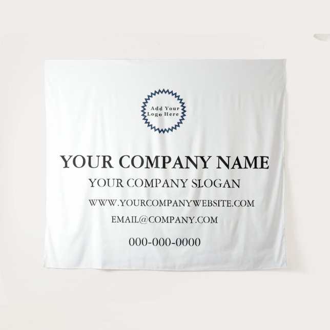 Custom Business Logo Promotional Tapestry (Front (Horizontal))