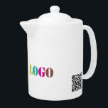 Custom Business Logo Promotional Teapot Gift<br><div class="desc">Teapots with Custom Company Logo Your Business Promotional Personalized Gift - Make Unique Your Own Design - Add Your Logo / Image / or Text / more - Resize and move or remove and add elements / image with Customization tool. Choose / add your favourite background / text colours !...</div>