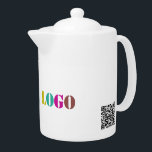 Custom Business Logo Promotional Teapot Gift<br><div class="desc">Teapots with Custom Company Logo Your Business Promotional Personalized Gift - Make Unique Your Own Design - Add Your Logo / Image / or Text / more - Resize and move or remove and add elements / image with Customization tool. Choose / add your favourite background / text colours !...</div>