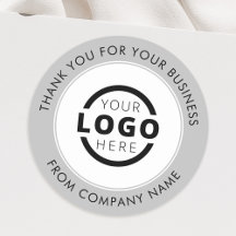 Custom Business Logo Promotional Thank You Grey