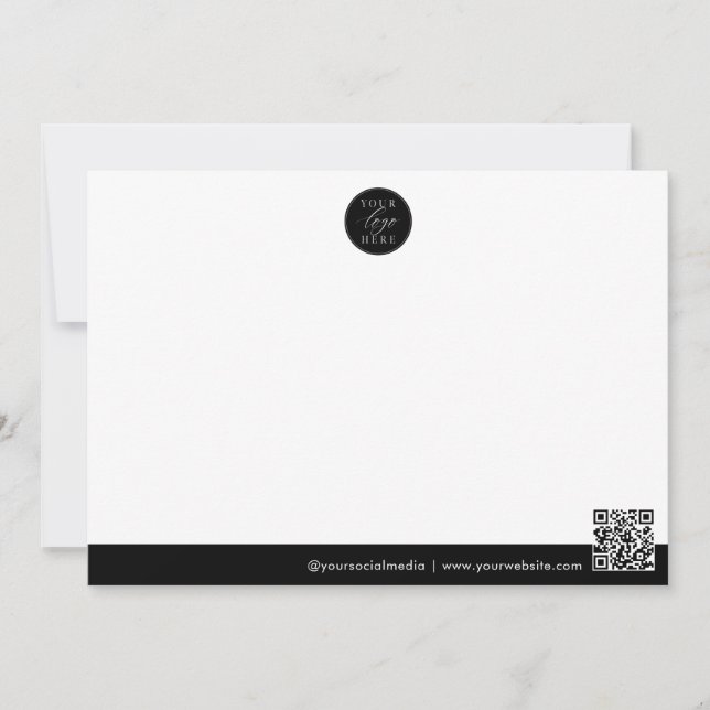 Custom Business Logo QR Code Company Card (Front)
