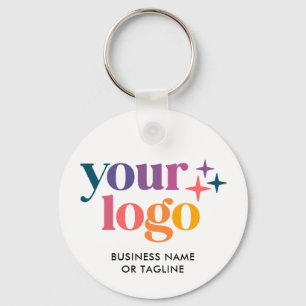 Custom Business Logo QR Code Promo Keychain