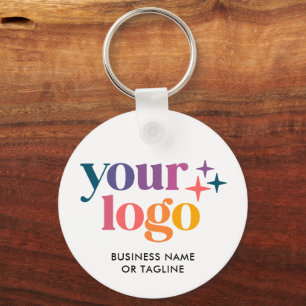 Custom Business Logo QR Code Promo Keychain