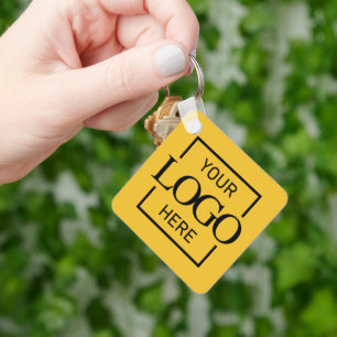 Custom Business Logo & QR Code Promotional Swag Keychain