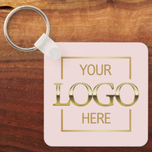 Custom Business Logo & QR Code Promotional Swag Keychain