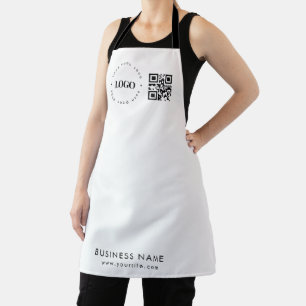 Custom Business Logo QR Code & Text Professional Apron