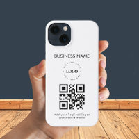 Custom Business Logo QR Code & Text Promotional 