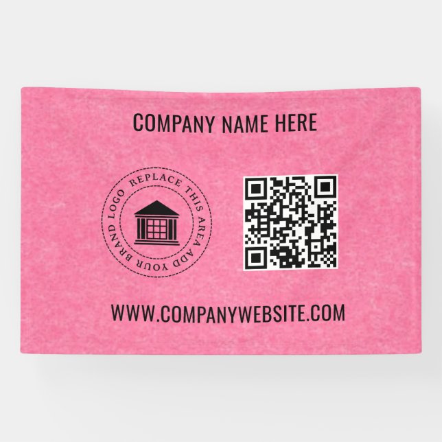 Custom Business Logo | QR Code & Website Banner (Horizontal)