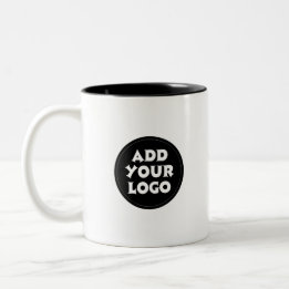 Custom Business logo QR code website Two-Tone Coffee Mug