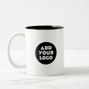 Custom Business logo QR code website  Two-Tone Coffee Mug