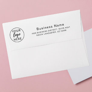 Custom Business Logo Return Address Envelope