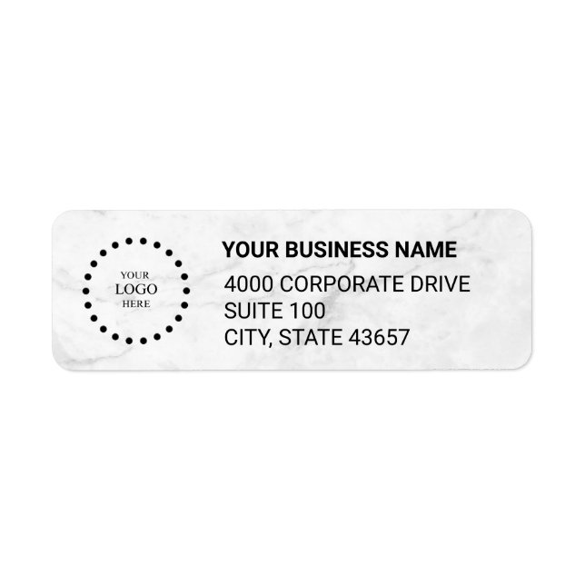 Custom Business Logo  Return Address Label (Front)