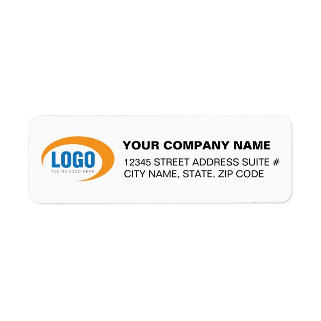 Custom Business Logo Return Address Labels (Front)