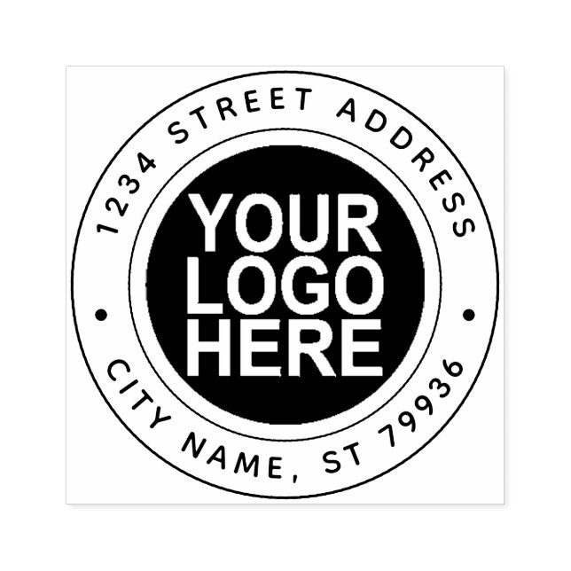 Custom Business Logo return Address Rubber Stamp (Imprint)