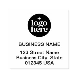 Custom Business Logo Return Address Self-inking Stamp