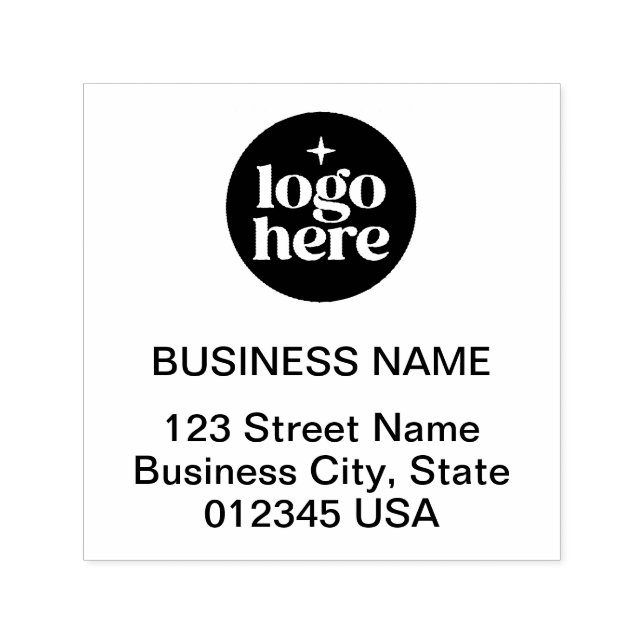 Custom Business Logo Return Address Self-inking Stamp (Design)