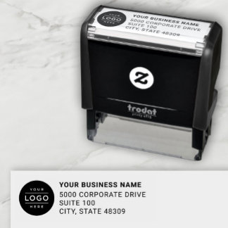 Custom Business Logo Return Address Self-inking Stamp