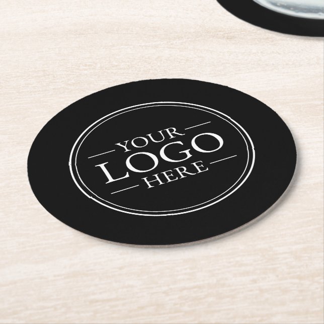 Custom Business Logo Round Paper Coaster (Angled)