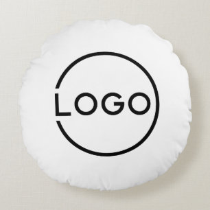 Custom Business Logo Round Pillow