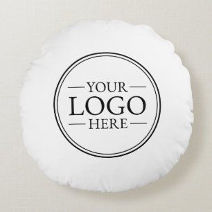 Custom Business Logo Round Pillow