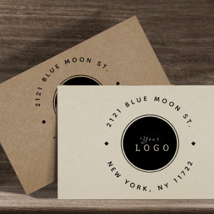 Custom Business Logo Round Return Address  Self-in Self-inking Stamp