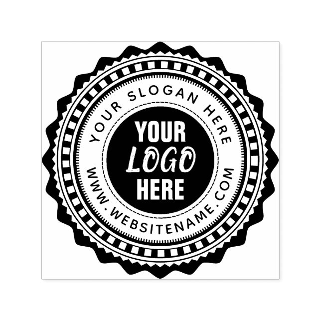 Custom Business Logo Round Self-inking Stamp (Design)