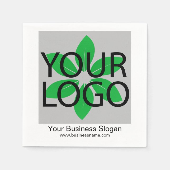 Custom Business Logo Slogan Template Napkin (Front)