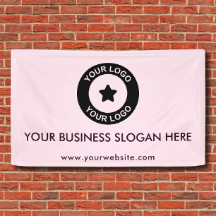 Custom Business Logo Slogan Website Promotional Banner